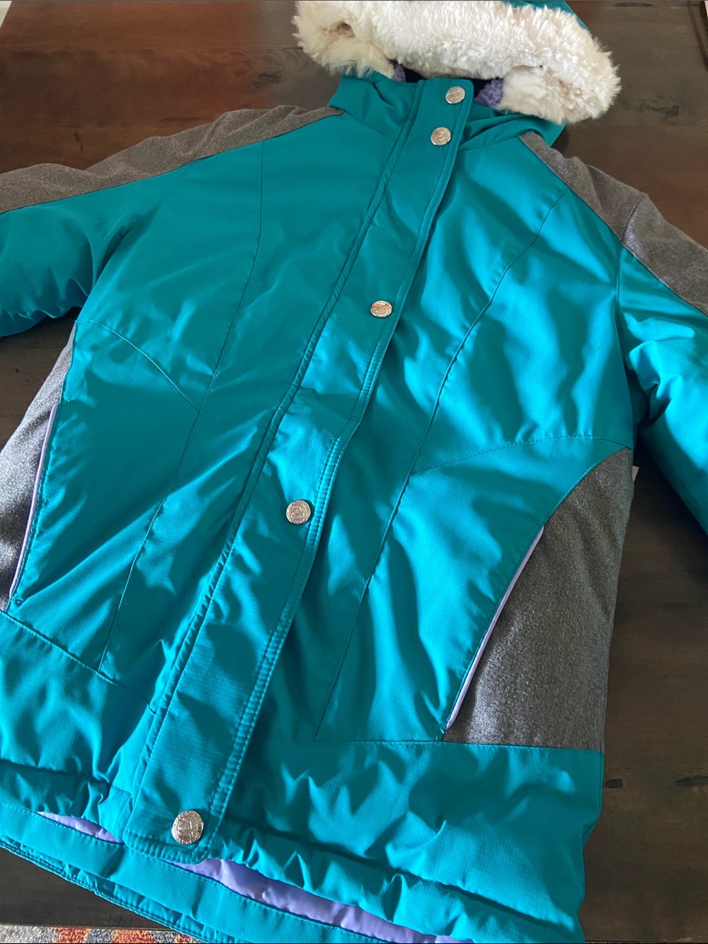 Girls Zero Xposure 3-in-1 Teal Winter Jacket with Hood